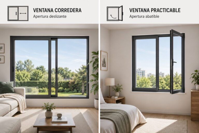 Ventanas correderas vs practicables: pros, contras y recomendaciones por estancia